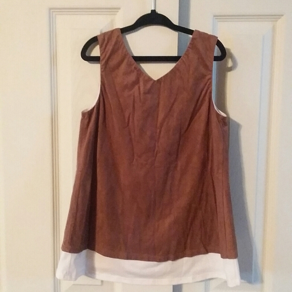 Ally B. Girls Layered Faux Suede Top - Picture 2 of 7